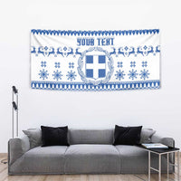 Personalized Christmas Greece Coat Of Arms Tapestry Hellas Kala Christougena - Wonder Print Shop