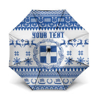 Personalized Christmas Greece Coat Of Arms Umbrella Hellas Kala Christougena - Wonder Print Shop