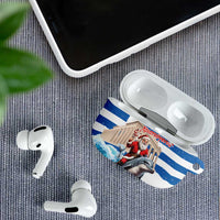 Greece Christmas AirPods Case Santa Claus Riding Dolphin - Wonder Print Shop