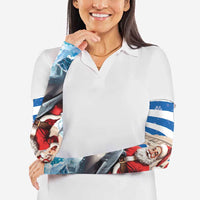 Greece Christmas Arm Sleeves Santa Claus Riding Dolphin - Wonder Print Shop