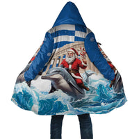 Greece Christmas Cloak Santa Claus Riding Dolphin - Wonder Print Shop
