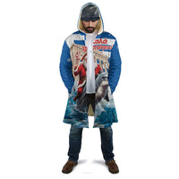 Greece Christmas Cloak Santa Claus Riding Dolphin - Wonder Print Shop