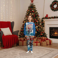 Greece Christmas Pajama Set Santa Claus Riding Dolphin - Wonder Print Shop