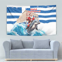 Greece Christmas Tapestry Santa Claus Riding Dolphin - Wonder Print Shop