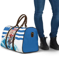 Greece Christmas Travel Bag Santa Claus Riding Dolphin - Wonder Print Shop