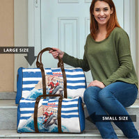 Greece Christmas Travel Bag Santa Claus Riding Dolphin - Wonder Print Shop