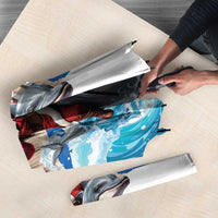 Greece Christmas Umbrella Santa Claus Riding Dolphin - Wonder Print Shop