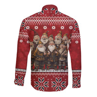 Yule Lads Iceland Long Sleeve Button Shirt Icelandic Christmas folklore - Wonder Print Shop