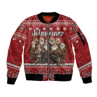 Yule Lads Iceland Sleeve Zip Bomber Jacket Icelandic Christmas folklore - Wonder Print Shop
