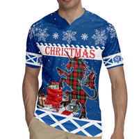 Personalized Scotland Christmas Rugby Jersey Tartan Unicorn with Edinburgh Castle - Wonder Print Shop