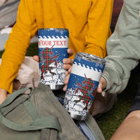 Personalized Scotland Christmas Tumbler Cup Tartan Unicorn with Edinburgh Castle - Wonder Print Shop