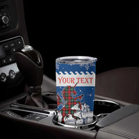 Personalized Scotland Christmas Tumbler Cup Tartan Unicorn with Edinburgh Castle - Wonder Print Shop