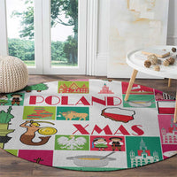 Wesolych Swiat Merry Christmas Polish Round Carpet Poland Xmas