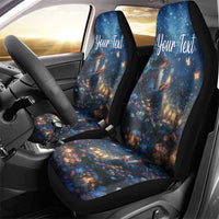 Personalized Iceland Yule Lads Christmas Car Seat Cover Merry Kertasnikir Under Vibrant Flowers - Wonder Print Shop