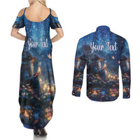 Personalized Iceland Yule Lads Christmas Couples Matching Summer Maxi Dress and Long Sleeve Button Shirt Merry Kertasnikir Under Vibrant Flowers - Wonder Print Shop