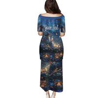 Personalized Iceland Yule Lads Christmas Family Matching Puletasi and Hawaiian Shirt Merry Kertasnikir Under Vibrant Flowers - Wonder Print Shop