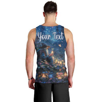 Personalized Iceland Yule Lads Christmas Men Tank Top Merry Kertasnikir Under Vibrant Flowers - Wonder Print Shop