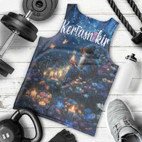 Personalized Iceland Yule Lads Christmas Men Tank Top Merry Kertasnikir Under Vibrant Flowers - Wonder Print Shop