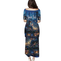 Personalized Iceland Yule Lads Christmas Puletasi Merry Kertasnikir Under Vibrant Flowers - Wonder Print Shop