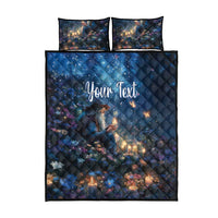 Personalized Iceland Yule Lads Christmas Quilt Bed Set Merry Kertasnikir Under Vibrant Flowers - Wonder Print Shop