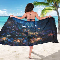 Personalized Iceland Yule Lads Christmas Sarong Merry Kertasnikir Under Vibrant Flowers - Wonder Print Shop