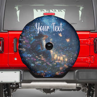 Personalized Iceland Yule Lads Christmas Spare Tire Cover Merry Kertasnikir Under Vibrant Flowers - Wonder Print Shop