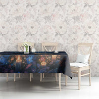 Personalized Iceland Yule Lads Christmas Tablecloth Merry Kertasnikir Under Vibrant Flowers - Wonder Print Shop