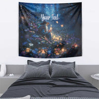 Personalized Iceland Yule Lads Christmas Tapestry Merry Kertasnikir Under Vibrant Flowers - Wonder Print Shop