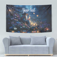 Personalized Iceland Yule Lads Christmas Tapestry Merry Kertasnikir Under Vibrant Flowers - Wonder Print Shop