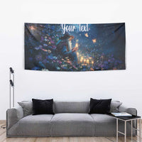 Personalized Iceland Yule Lads Christmas Tapestry Merry Kertasnikir Under Vibrant Flowers - Wonder Print Shop