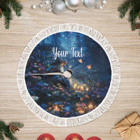 Personalized Iceland Yule Lads Christmas Tree Skirt Merry Kertasnikir Under Vibrant Flowers - Wonder Print Shop