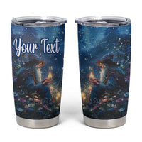 Personalized Iceland Yule Lads Christmas Tumbler Cup Merry Kertasnikir Under Vibrant Flowers - Wonder Print Shop