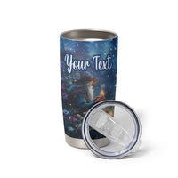 Personalized Iceland Yule Lads Christmas Tumbler Cup Merry Kertasnikir Under Vibrant Flowers - Wonder Print Shop