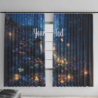 Personalized Iceland Yule Lads Christmas Window Curtain Merry Kertasnikir Under Vibrant Flowers - Wonder Print Shop