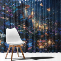 Personalized Iceland Yule Lads Christmas Window Curtain Merry Kertasnikir Under Vibrant Flowers - Wonder Print Shop