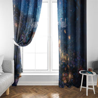 Personalized Iceland Yule Lads Christmas Window Curtain Merry Kertasnikir Under Vibrant Flowers - Wonder Print Shop