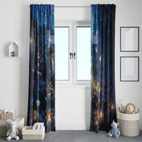 Personalized Iceland Yule Lads Christmas Window Curtain Merry Kertasnikir Under Vibrant Flowers - Wonder Print Shop