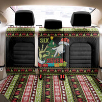 Six Seven Christmas Back Car Seat Cover Funny Santa and Green Hands - Wonder Print Shop