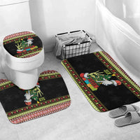 Six Seven Christmas Bathroom Set Funny Santa and Green Hands - Wonder Print Shop