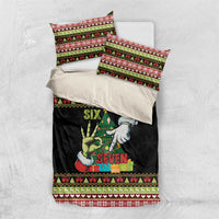 Six Seven Christmas Bedding Set Funny Santa and Green Hands - Wonder Print Shop