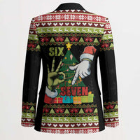 Six Seven Christmas Blazer Funny Santa and Green Hands - Wonder Print Shop