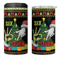Six Seven Christmas 4 in 1 Can Cooler Tumbler Funny Santa and Green Hands - Wonder Print Shop