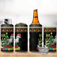 Six Seven Christmas 4 in 1 Can Cooler Tumbler Funny Santa and Green Hands - Wonder Print Shop
