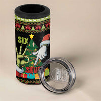 Six Seven Christmas 4 in 1 Can Cooler Tumbler Funny Santa and Green Hands - Wonder Print Shop