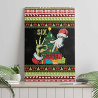 Six Seven Christmas Canvas Wall Art Funny Santa and Green Hands - Wonder Print Shop