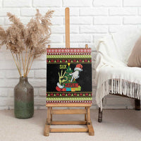 Six Seven Christmas Canvas Wall Art Funny Santa and Green Hands - Wonder Print Shop