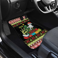 Six Seven Christmas Car Mats Funny Santa and Green Hands - Wonder Print Shop