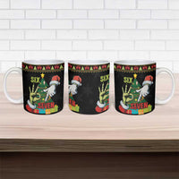 Six Seven Christmas Ceramic Mug Funny Santa and Green Hands - Wonder Print Shop