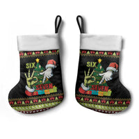 Six Seven Christmas Stocking Funny Santa and Green Hands - Wonder Print Shop