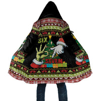 Six Seven Christmas Cloak Funny Santa and Green Hands - Wonder Print Shop